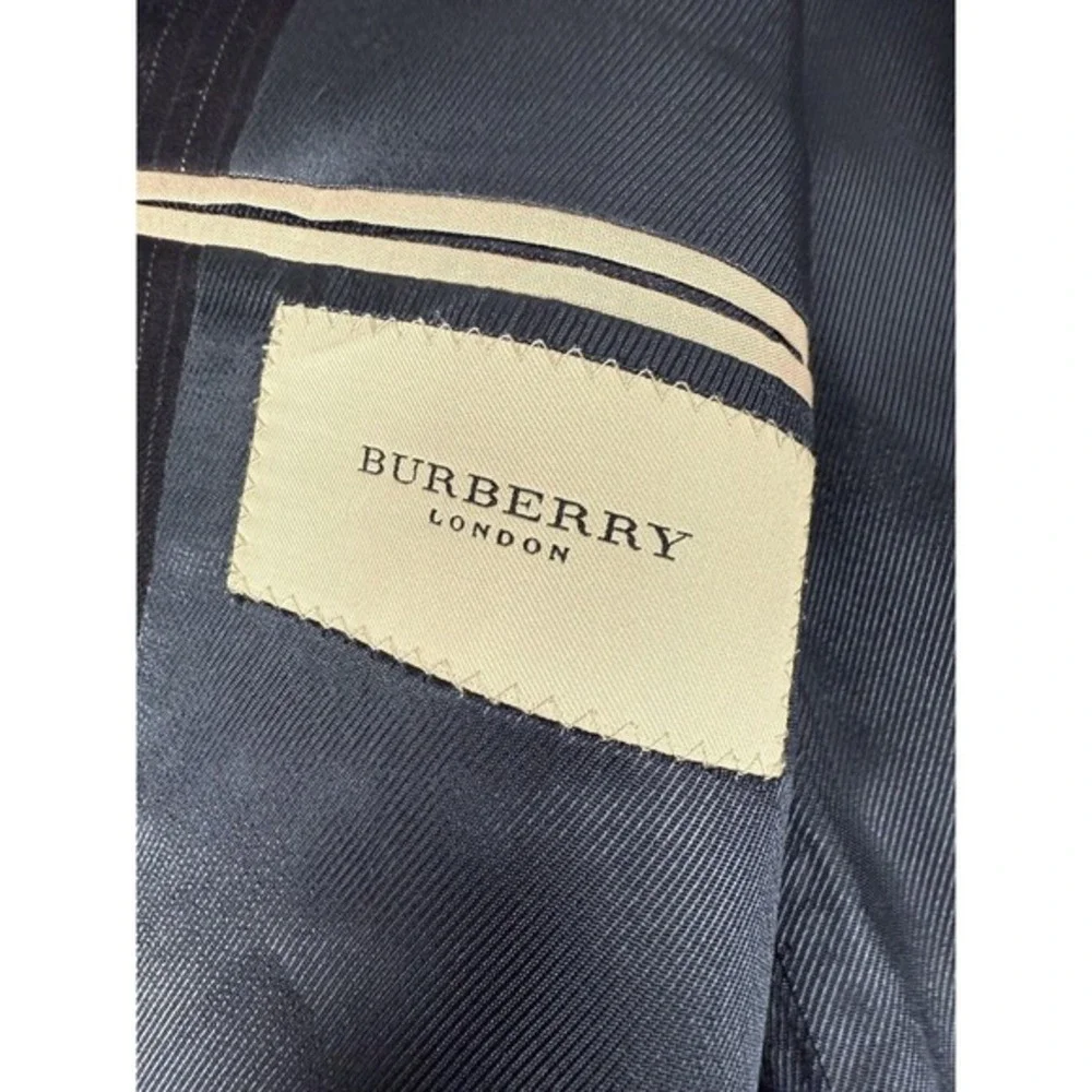 Burberry London Kensington Sport Coat‎ Men's 42R Navy Pinstripe Wool Blazer